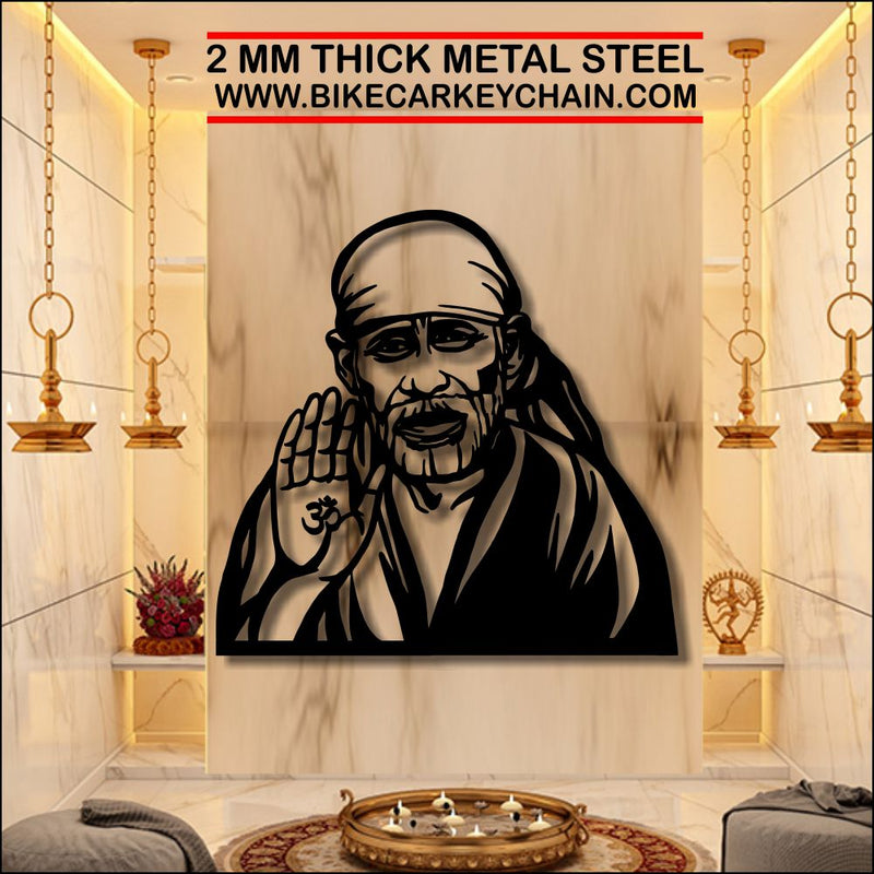 Saibaba Metal Wallart