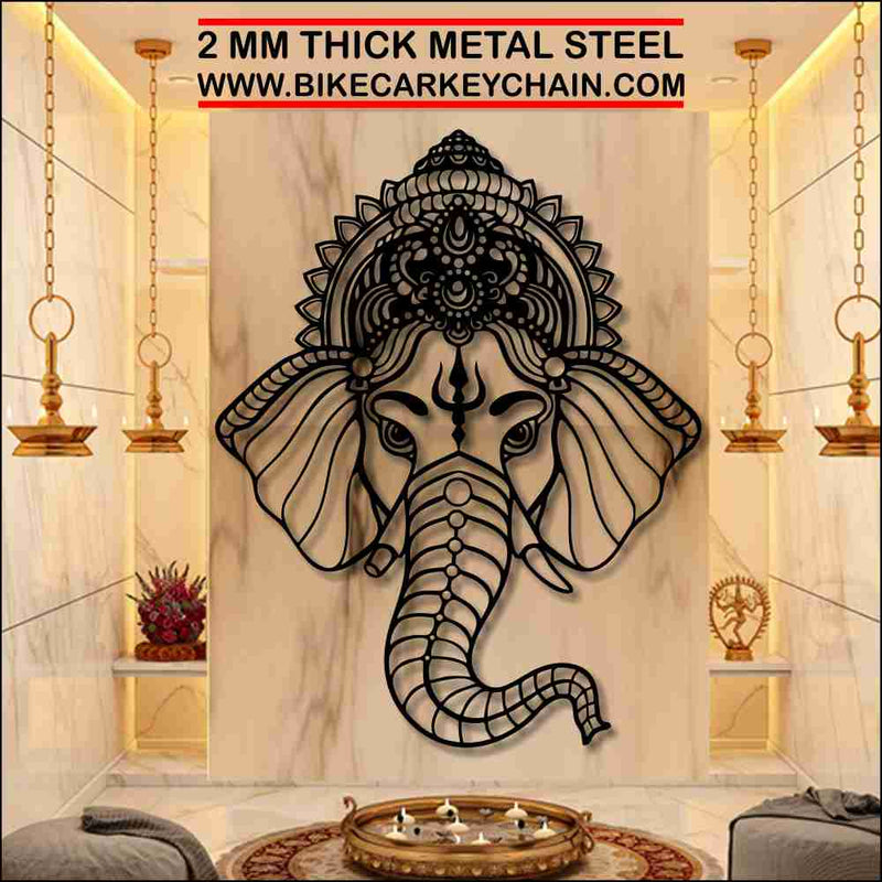 Ganesh Face Metal Wallart