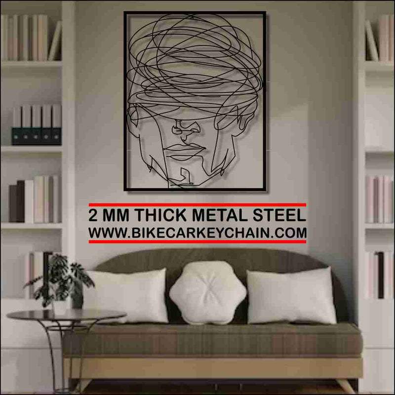 Thinking Man Intellectual Minimalist Metal Wallart