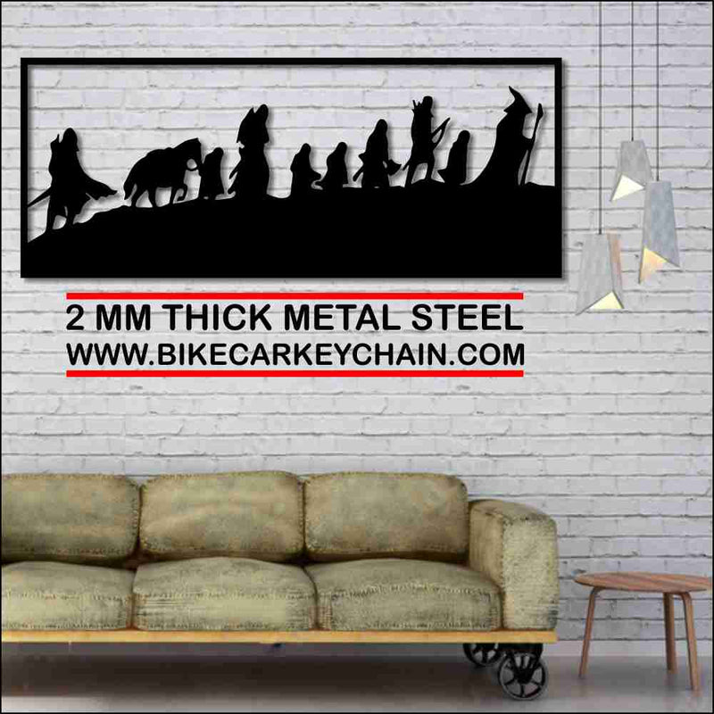 Lord of the Rings Fellowship Metal Wallart