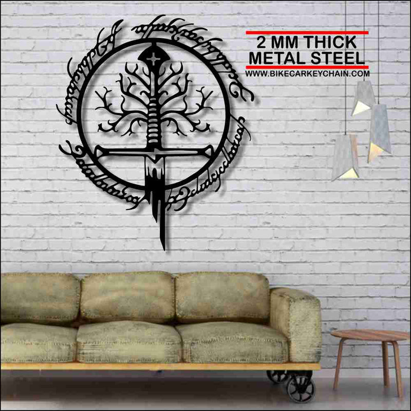 Lord of the Rings Sword Minimalist Metal Wallart