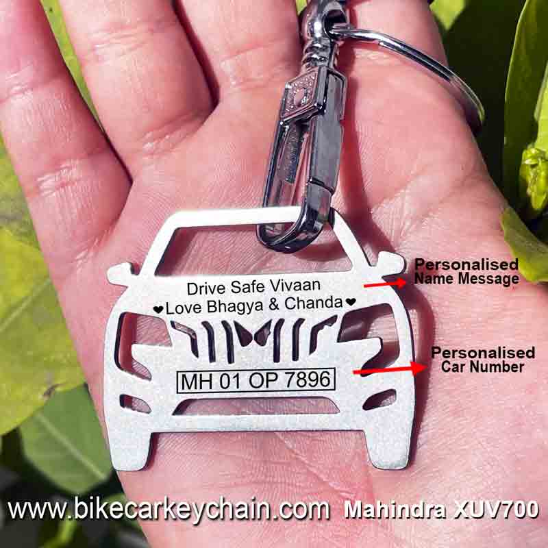 Mahindra-XUV700 Car Name Number Custom Keychain