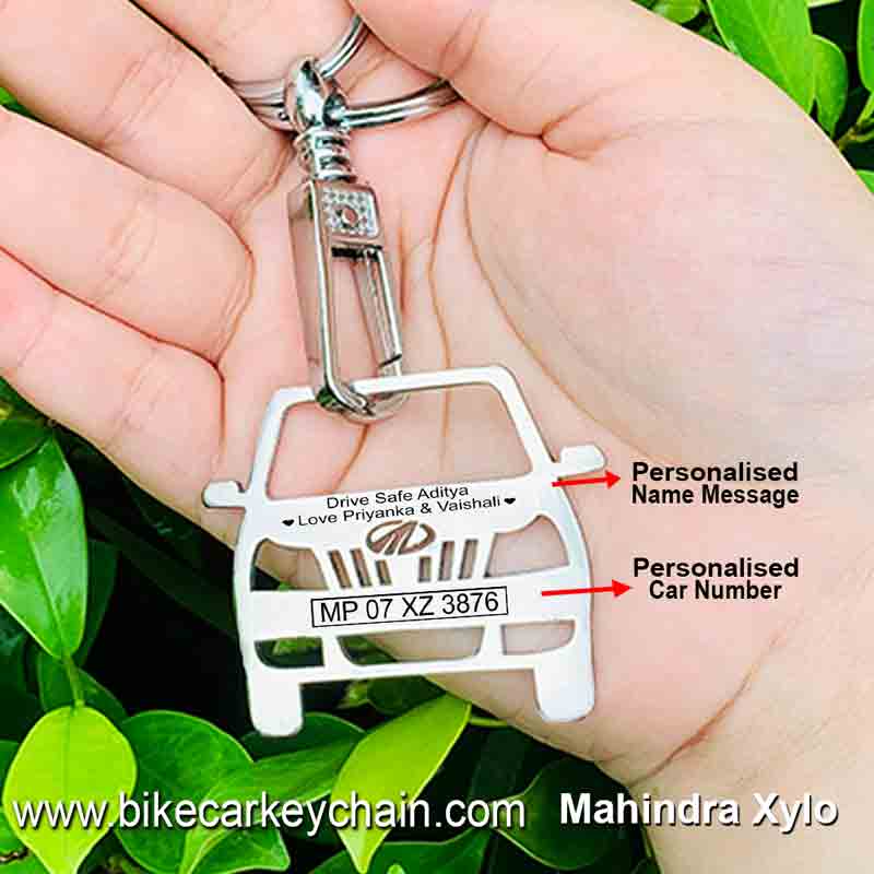 Mahindra Xylo Car SUV Name Number Custom Keychain