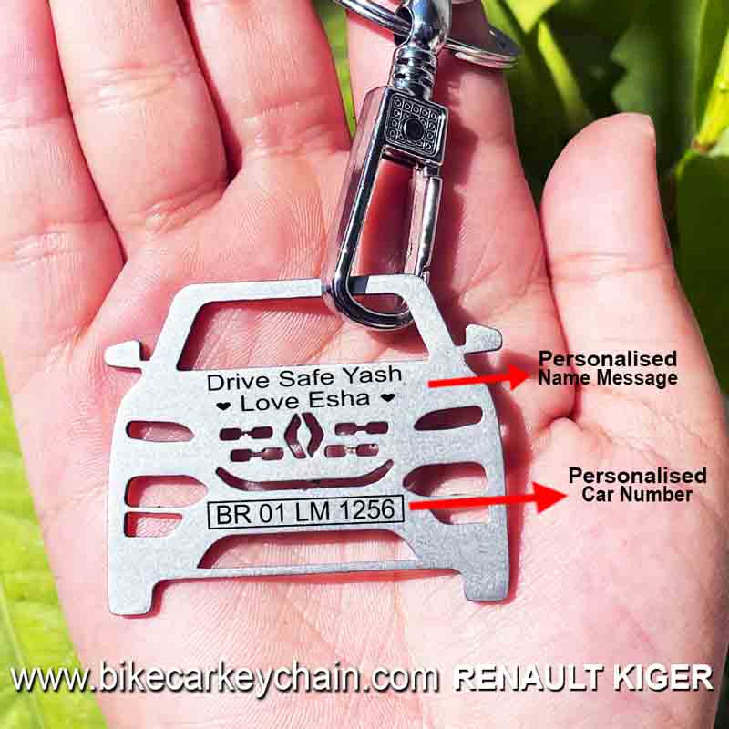 Renault-Kiger Car Name Number Custom Keychain